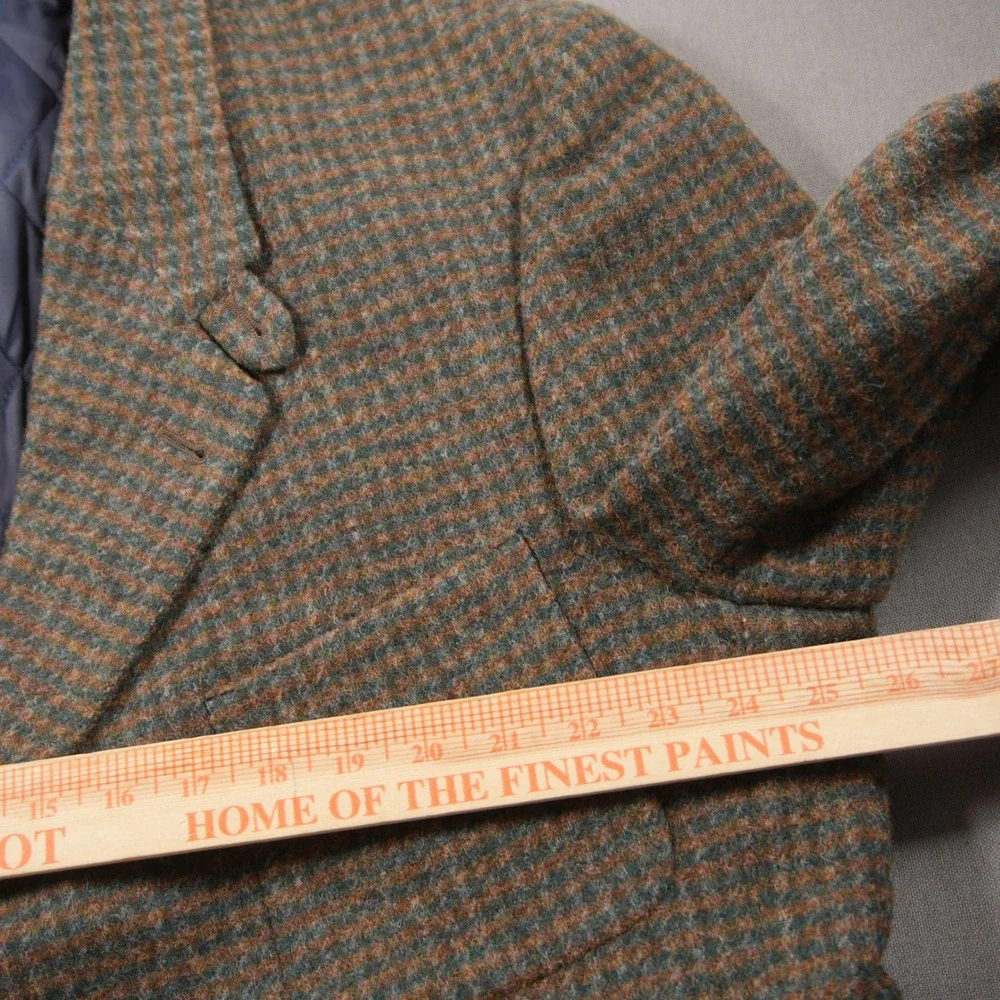 Vintage USA LL Bean Thinsulate Wool Nylon Micro Check Men Blazer XLT University